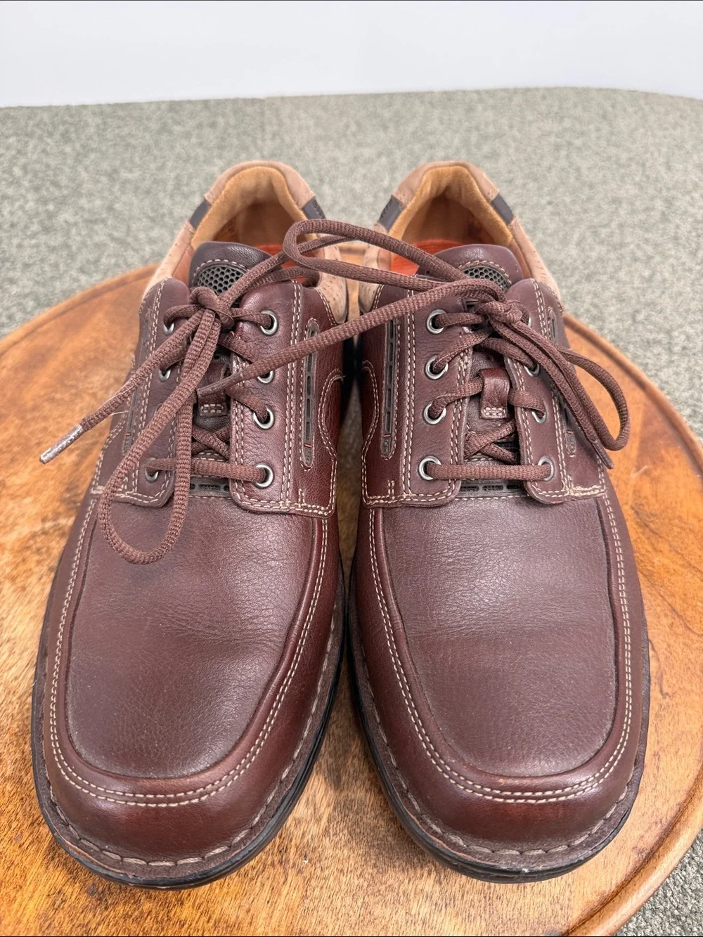 Clarks Unstructured Shoes Mens 8.5 M Un.Bend Casual Oxfords Moc Lace Comfort